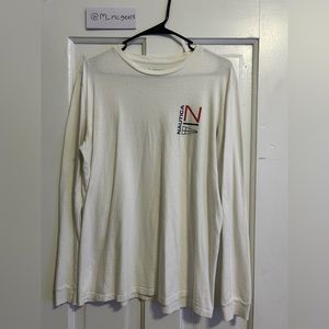 Vintage White Nautica Long Sleeve Tee